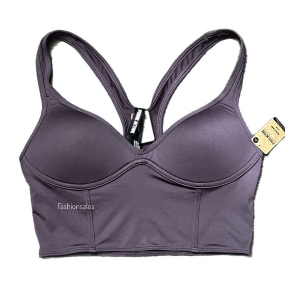 Victorias Secret Pink Active Ultímate Push up Padded Corset Sports Bra Mauve Xs - Picture 2 of 5